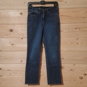 Vintage Lee Comfort Waisrband Stretch Dark Blue Straight Leg Jeans Size 28x29